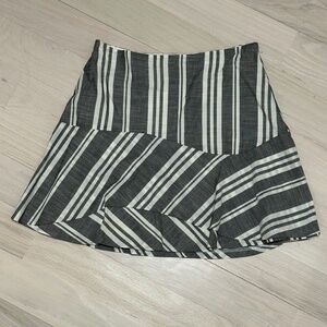 Aqua striped mini skirt